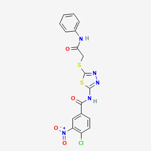 4-chloro-3-nitro-N-(5-{[(phenylcarbamoyl)methyl]sulfanyl}-1,3,4-thiadiazol-2-yl)benzamide - 392291-07-5