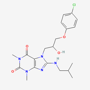 7-[3-(4-chlorophenoxy)-2-hydroxypropyl]-1,3-dimethyl-8-[(2-methylpropyl)amino]-2,3,6,7-tetrahydro-1H-purine-2,6-dione - 941937-98-0