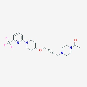 1-{4-[4-({1-[6-(trifluoromethyl)pyridin-2-yl]piperidin-4-yl}oxy)but-2-yn-1-yl]piperazin-1-yl}ethan-1-one - 2640888-25-9