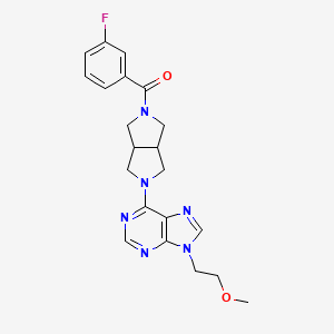 6-[5-(3-fluorobenzoyl)-octahydropyrrolo[3,4-c]pyrrol-2-yl]-9-(2-methoxyethyl)-9H-purine - 2640969-89-5