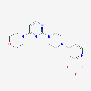 4-(2-{4-[2-(trifluoromethyl)pyridin-4-yl]piperazin-1-yl}pyrimidin-4-yl)morpholine - 2640889-43-4
