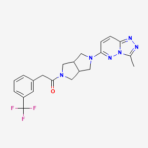 1-(5-{3-methyl-[1,2,4]triazolo[4,3-b]pyridazin-6-yl}-octahydropyrrolo[3,4-c]pyrrol-2-yl)-2-[3-(trifluoromethyl)phenyl]ethan-1-one - 2549001-83-2