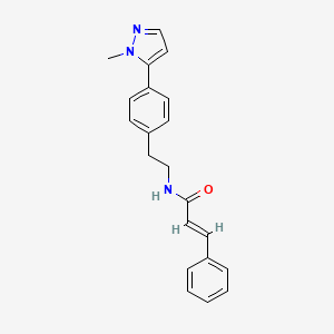 (2E)-N-{2-[4-(1-methyl-1H-pyrazol-5-yl)phenyl]ethyl}-3-phenylprop-2-enamide - 2640980-66-9