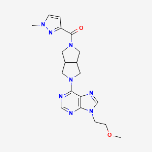 9-(2-methoxyethyl)-6-[5-(1-methyl-1H-pyrazole-3-carbonyl)-octahydropyrrolo[3,4-c]pyrrol-2-yl]-9H-purine - 2640967-78-6