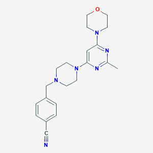 4-({4-[2-methyl-6-(morpholin-4-yl)pyrimidin-4-yl]piperazin-1-yl}methyl)benzonitrile - 2549053-10-1