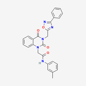 2-{2,4-dioxo-3-[(3-phenyl-1,2,4-oxadiazol-5-yl)methyl]-1,2,3,4-tetrahydroquinazolin-1-yl}-N-(3-methylphenyl)acetamide - 894259-27-9