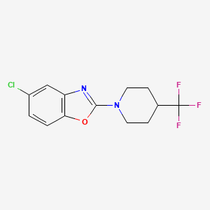 5-chloro-2-[4-(trifluoromethyl)piperidin-1-yl]-1,3-benzoxazole - 2549026-88-0