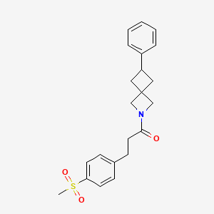 3-(4-methanesulfonylphenyl)-1-{6-phenyl-2-azaspiro[3.3]heptan-2-yl}propan-1-one - 2640979-21-9