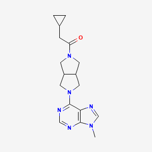 2-cyclopropyl-1-[5-(9-methyl-9H-purin-6-yl)-octahydropyrrolo[3,4-c]pyrrol-2-yl]ethan-1-one - 2640969-23-7