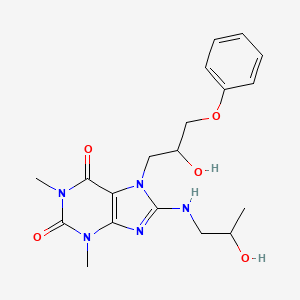 7-(2-hydroxy-3-phenoxypropyl)-8-[(2-hydroxypropyl)amino]-1,3-dimethyl-2,3,6,7-tetrahydro-1H-purine-2,6-dione - 941937-59-3