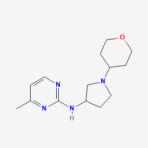 4-methyl-N-[1-(oxan-4-yl)pyrrolidin-3-yl]pyrimidin-2-amine - 2640960-07-0