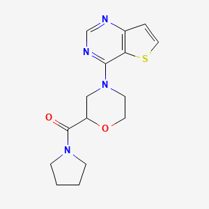 2-(pyrrolidine-1-carbonyl)-4-{thieno[3,2-d]pyrimidin-4-yl}morpholine - 2640880-65-3