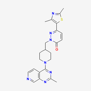 6-(2,4-dimethyl-1,3-thiazol-5-yl)-2-[(1-{2-methylpyrido[3,4-d]pyrimidin-4-yl}piperidin-4-yl)methyl]-2,3-dihydropyridazin-3-one - 2640862-86-6