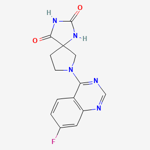 7-(7-fluoroquinazolin-4-yl)-1,3,7-triazaspiro[4.4]nonane-2,4-dione - 2640946-38-7