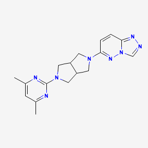 4,6-dimethyl-2-(5-{[1,2,4]triazolo[4,3-b]pyridazin-6-yl}-octahydropyrrolo[3,4-c]pyrrol-2-yl)pyrimidine - 2640955-45-7