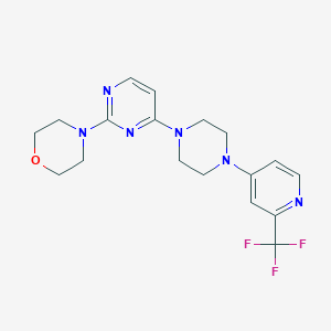 4-(4-{4-[2-(trifluoromethyl)pyridin-4-yl]piperazin-1-yl}pyrimidin-2-yl)morpholine - 2640955-87-7