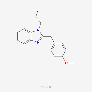 2-[(4-methoxyphenyl)methyl]-1-propyl-1H-1,3-benzodiazole hydrochloride - 1051941-78-6