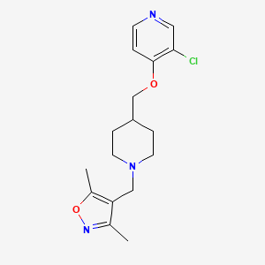 3-chloro-4-({1-[(3,5-dimethyl-1,2-oxazol-4-yl)methyl]piperidin-4-yl}methoxy)pyridine - 2640898-08-2