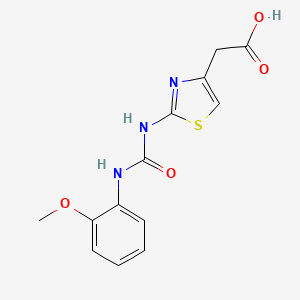 2-(2-{[(2-methoxyphenyl)carbamoyl]amino}-1,3-thiazol-4-yl)acetic acid - 926203-82-9