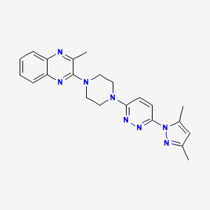 2-{4-[6-(3,5-dimethyl-1H-pyrazol-1-yl)pyridazin-3-yl]piperazin-1-yl}-3-methylquinoxaline - 2640822-98-4