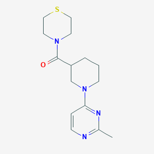 4-[1-(2-methylpyrimidin-4-yl)piperidine-3-carbonyl]thiomorpholine - 2640880-61-9