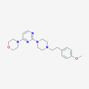4-(2-{4-[2-(4-methoxyphenyl)ethyl]piperazin-1-yl}pyrimidin-4-yl)morpholine - 2640968-69-8