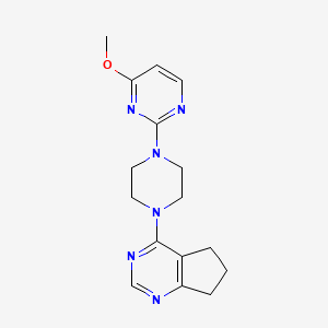 2-(4-{5H,6H,7H-cyclopenta[d]pyrimidin-4-yl}piperazin-1-yl)-4-methoxypyrimidine - 2549052-13-1