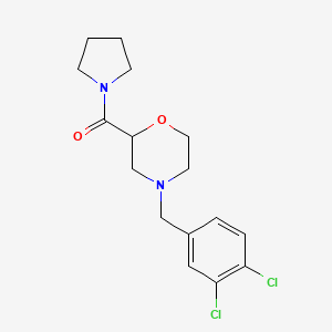 4-[(3,4-dichlorophenyl)methyl]-2-(pyrrolidine-1-carbonyl)morpholine - 2640877-36-5