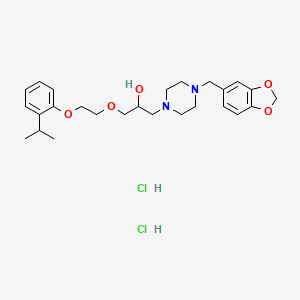 1-{4-[(2H-1,3-benzodioxol-5-yl)methyl]piperazin-1-yl}-3-{2-[2-(propan-2-yl)phenoxy]ethoxy}propan-2-ol dihydrochloride - 1216618-40-4
