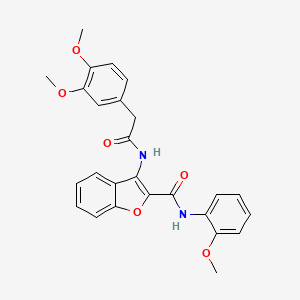 3-[2-(3,4-dimethoxyphenyl)acetamido]-N-(2-methoxyphenyl)-1-benzofuran-2-carboxamide - 862830-20-4