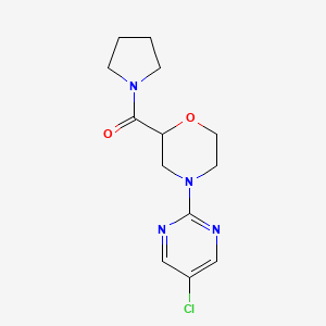 4-(5-chloropyrimidin-2-yl)-2-(pyrrolidine-1-carbonyl)morpholine - 2640879-22-5