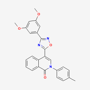 4-[3-(3,5-dimethoxyphenyl)-1,2,4-oxadiazol-5-yl]-2-(4-methylphenyl)-1,2-dihydroisoquinolin-1-one - 1326929-53-6