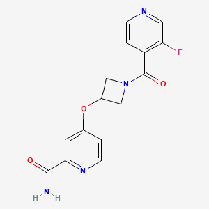 4-{[1-(3-fluoropyridine-4-carbonyl)azetidin-3-yl]oxy}pyridine-2-carboxamide - 2640888-35-1