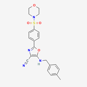 5-{[(4-methylphenyl)methyl]amino}-2-[4-(morpholine-4-sulfonyl)phenyl]-1,3-oxazole-4-carbonitrile - 941244-26-4