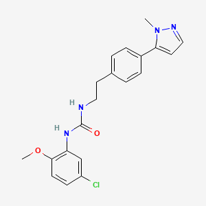 3-(5-chloro-2-methoxyphenyl)-1-{2-[4-(1-methyl-1H-pyrazol-5-yl)phenyl]ethyl}urea - 2640972-88-7