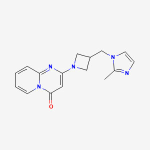2-{3-[(2-methyl-1H-imidazol-1-yl)methyl]azetidin-1-yl}-4H-pyrido[1,2-a]pyrimidin-4-one - 2640873-54-5