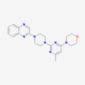 2-{4-[4-methyl-6-(morpholin-4-yl)pyrimidin-2-yl]piperazin-1-yl}quinoxaline - 2548976-47-0