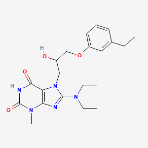 8-(diethylamino)-7-[3-(3-ethylphenoxy)-2-hydroxypropyl]-3-methyl-2,3,6,7-tetrahydro-1H-purine-2,6-dione - 941873-51-4