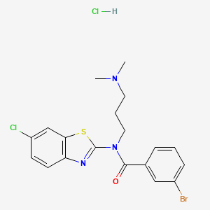3-bromo-N-(6-chloro-1,3-benzothiazol-2-yl)-N-[3-(dimethylamino)propyl]benzamide hydrochloride - 1215561-20-8