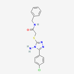 2-{[4-amino-5-(4-chlorophenyl)-4H-1,2,4-triazol-3-yl]sulfanyl}-N-benzylacetamide - 905780-67-8