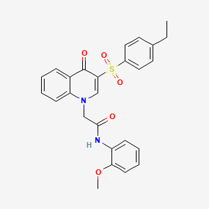 2-[3-(4-ethylbenzenesulfonyl)-4-oxo-1,4-dihydroquinolin-1-yl]-N-(2-methoxyphenyl)acetamide - 898359-81-4