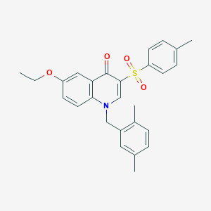 1-[(2,5-dimethylphenyl)methyl]-6-ethoxy-3-(4-methylbenzenesulfonyl)-1,4-dihydroquinolin-4-one - 902618-21-7