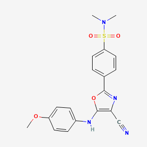 4-{4-cyano-5-[(4-methoxyphenyl)amino]-1,3-oxazol-2-yl}-N,N-dimethylbenzene-1-sulfonamide - 941265-44-7