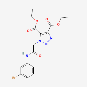 4,5-diethyl 1-{[(3-bromophenyl)carbamoyl]methyl}-1H-1,2,3-triazole-4,5-dicarboxylate - 912791-29-8