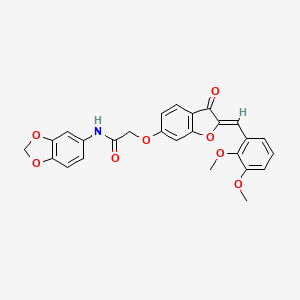 (Z)-N-(benzo[d][1,3]dioxol-5-yl)-2-((2-(2,3-dimethoxybenzylidene)-3-oxo-2,3-dihydrobenzofuran-6-yl)oxy)acetamide - 901270-35-7