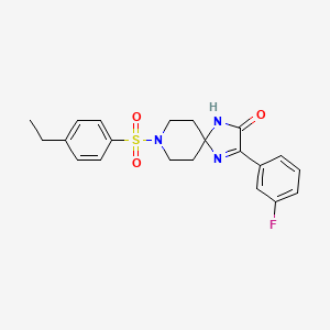 8-(4-ethylbenzenesulfonyl)-3-(3-fluorophenyl)-1,4,8-triazaspiro[4.5]dec-3-en-2-one - 1215507-95-1