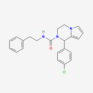 1-(4-chlorophenyl)-N-(2-phenylethyl)-1H,2H,3H,4H-pyrrolo[1,2-a]pyrazine-2-carboxamide - 899750-07-3