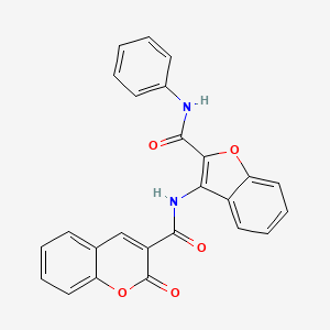 2-oxo-N-[2-(phenylcarbamoyl)-1-benzofuran-3-yl]-2H-chromene-3-carboxamide - 887889-11-4