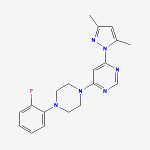 4-(3,5-dimethyl-1H-pyrazol-1-yl)-6-[4-(2-fluorophenyl)piperazin-1-yl]pyrimidine - 1189917-46-1