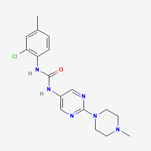 1-(2-chloro-4-methylphenyl)-3-[2-(4-methylpiperazin-1-yl)pyrimidin-5-yl]urea - 1421484-00-5